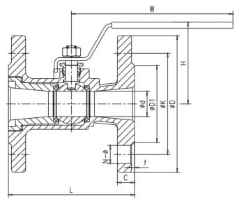 1 Piece Flanged Ball Valve