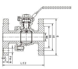 2-Piece Flanged Ball Valve