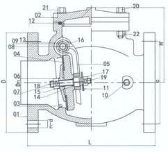 Awwa Flanged Swing Check Valve