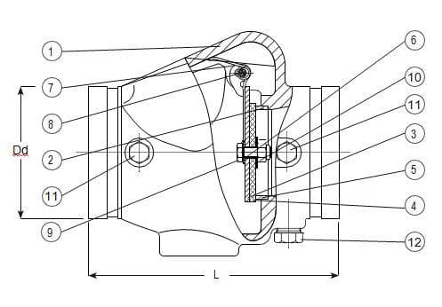 Awwa Grooved Swing Check Valve