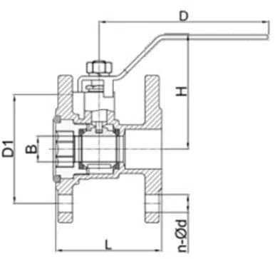 Brass Flanged Ball Valve