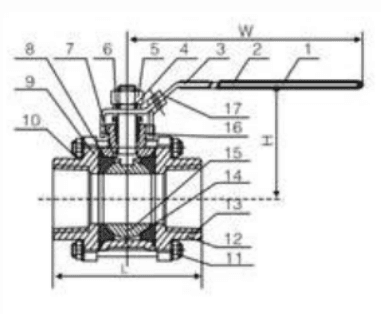 Titanium Gr 5 3pc Ball Valve