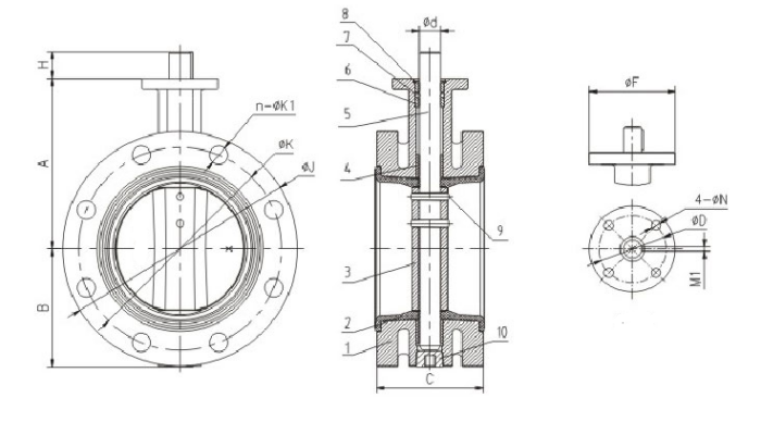 AWWA Flanged Butterfly Valve - Image 2